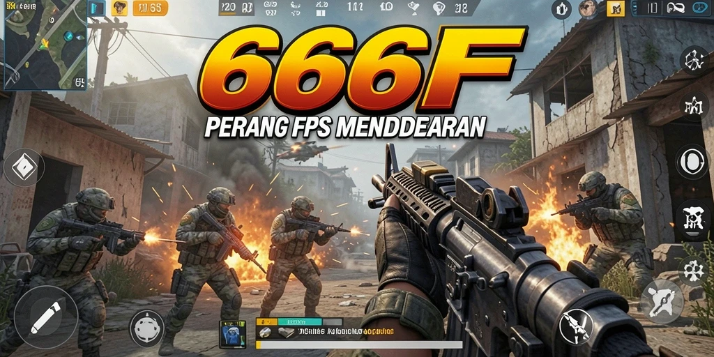 Screenshot gameplay dari 666F menunjukkan aksi tembak-menembak yang seru.