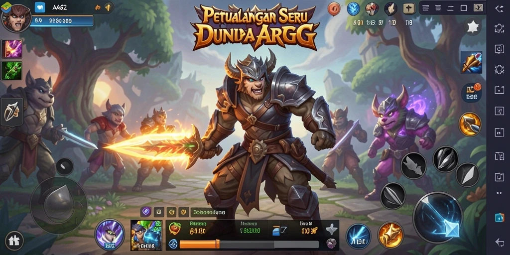 Screenshot gameplay ARPG yang menampilkan pertempuran seru di dunia fantasi.