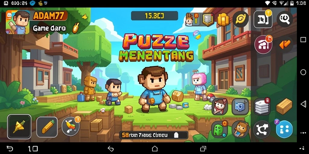 Tampilan gameplay ADAM77 yang menantang dengan berbagai puzzle.