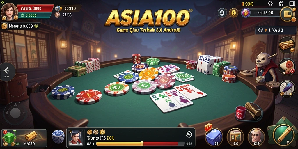 Screenshot ASIA100 menampilkan gameplay QiuQiu yang seru.