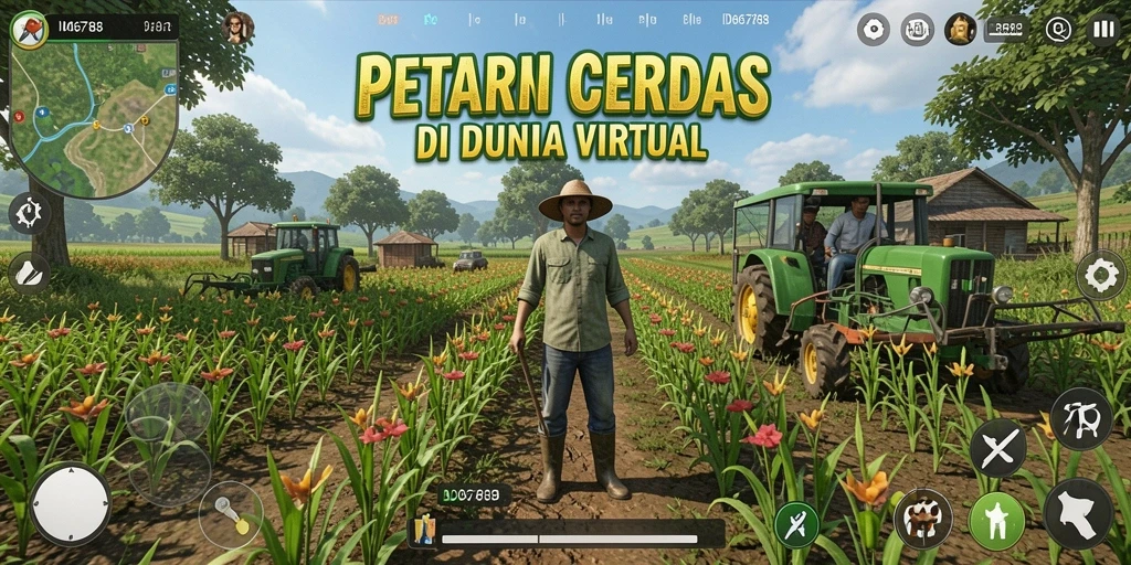 Tampilan ladang subur dalam gameplay ID6788 yang menarik.