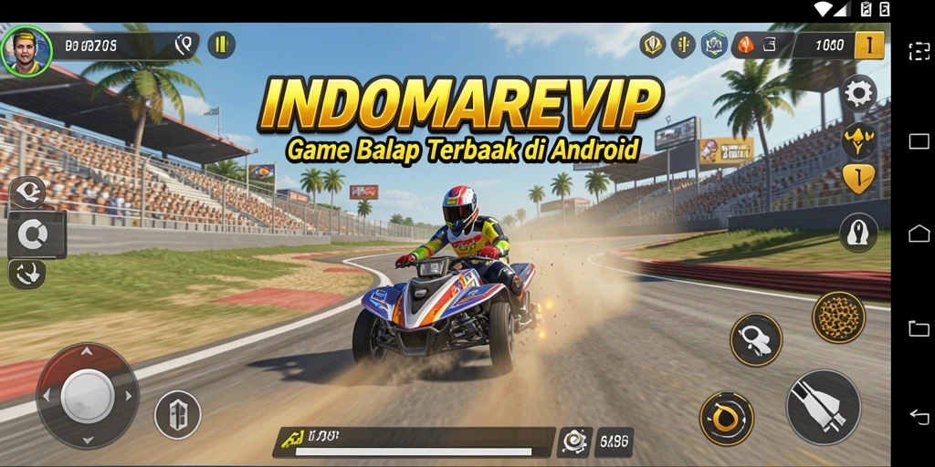 Gameplay seru balap mobil di lintasan yang menantang.