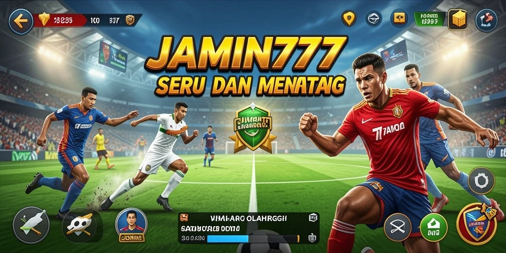 Tangkapan layar utama <strong>JAMIN777</strong> menampilkan aksi seru dalam gameplay olahraga.