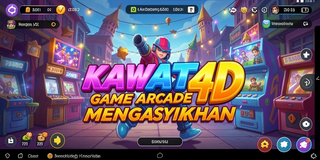 Screenshot gameplay KAWAT4D menunjukkan aksi seru dan warna-warni.