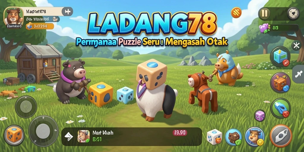 Tampilan gameplay menarik dari LADANG78 yang menantang logika.