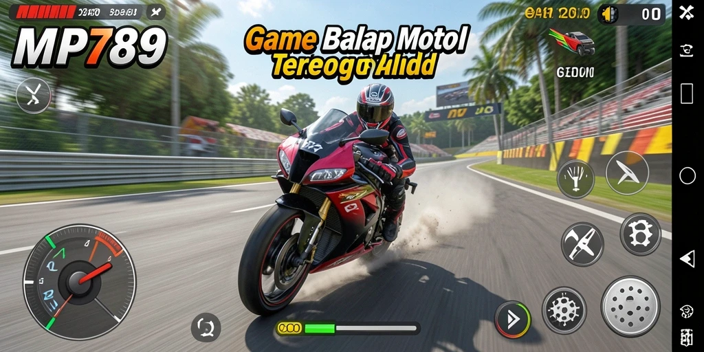 Tampilan gameplay balap motor yang mendebarkan di MVP789.