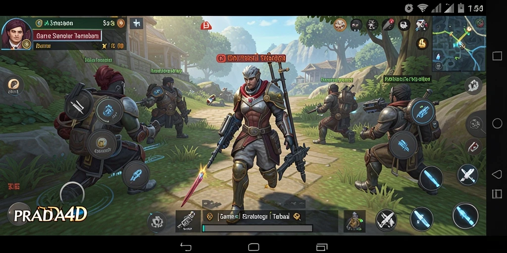 Tampilan menakjubkan dari gameplay PRADA4D yang penuh strategi.