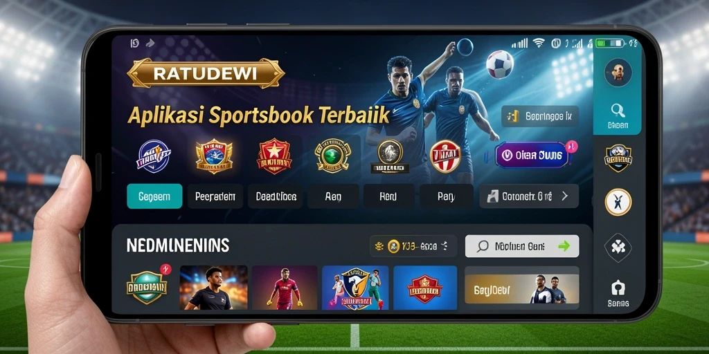 Screenshot gameplay RATUDEWI menampilkan taruhan olahraga yang menarik.