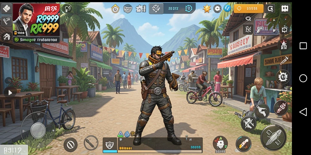 Screenshot gameplay RR999 menampilkan interaksi karakter yang dinamis dan lingkungan yang detail.