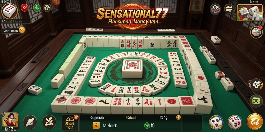 Screenshot SENSATIONAL77 menampilkan gameplay Mahjong yang menawan.