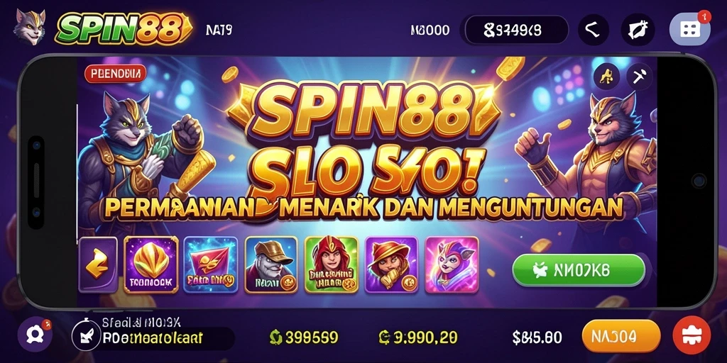 Tampilan gameplay seru dalam SPIN88 dengan berbagai slot menarik.