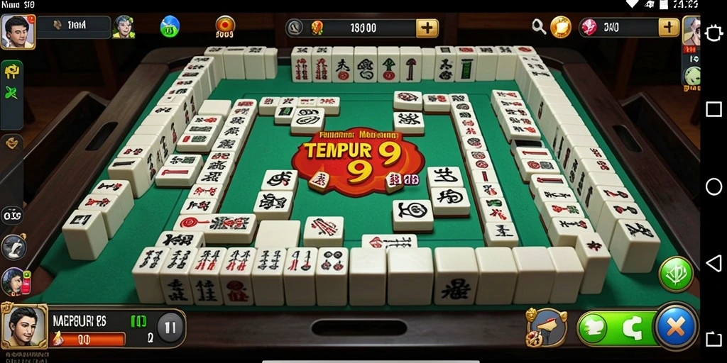 Screenshot gameplay TEMPUR99 dengan desain Mahjong yang menarik.