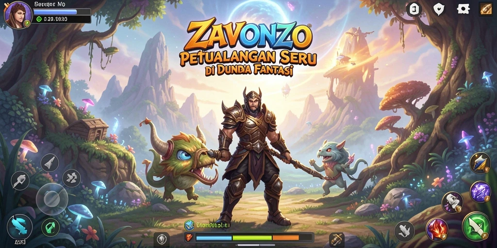 Tampilan gameplay ZAVONZO yang penuh aksi dan petualangan.